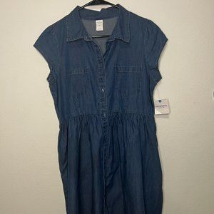 Medium wash denim babydoll dress size juniors plus 20.5